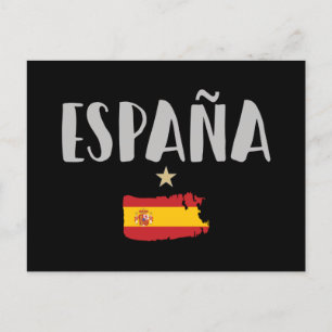 スペインサッカーサッカーファンシャツ国旗 ポストカード