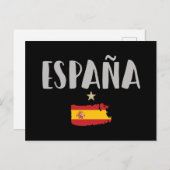 スペインサッカーサッカーファンシャツ国旗 ポストカード (正面/裏面)