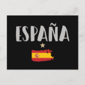 スペインサッカーサッカーファンシャツ国旗 ポストカード (正面)