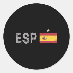 スペインサッカーファンシャスペインのツ国旗 ラウンドシール