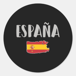スペインサッカーファンシャツ国旗 ラウンドシール