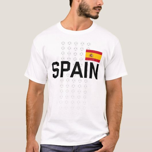 スペインサッカーファン国立サッカーチーム国旗 Tシャツ (正面)