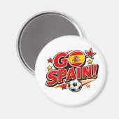スペインサッカーファン | 愛国的なスペインサッカー マグネット (正面/裏面)
