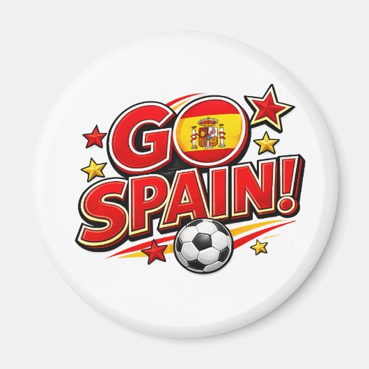 スペインサッカーファン | 愛国的なスペインサッカー マグネット (正面)