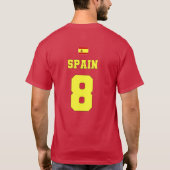 スペインサッカー代表ジャージーTシャツ Tシャツ (裏面)