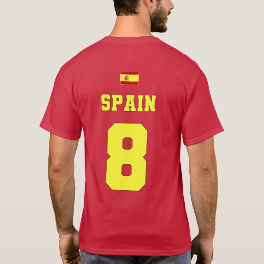 スペインサッカー代表チーム#8 Tシャツ (裏面)