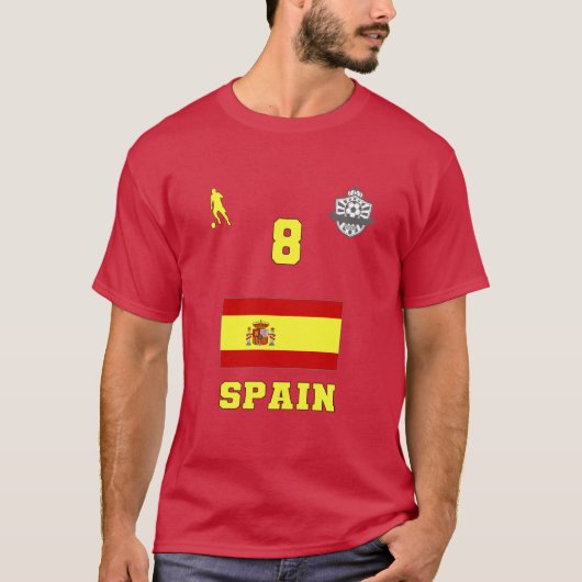 スペインサッカー代表チーム#8 Tシャツ (正面)
