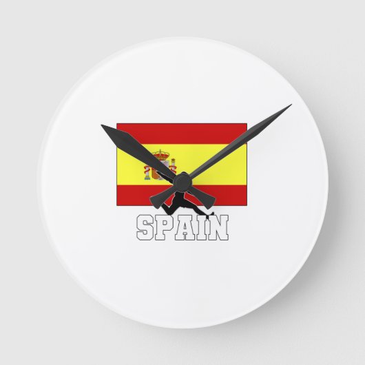 スペインサッカー代表 ラウンド壁時計 (正面)