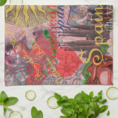 スペインサンシャイントラベスペインのルアート キッチンタオル (折り畳み)