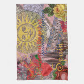 スペインサンシャイントラベスペインのルアート キッチンタオル (縦)