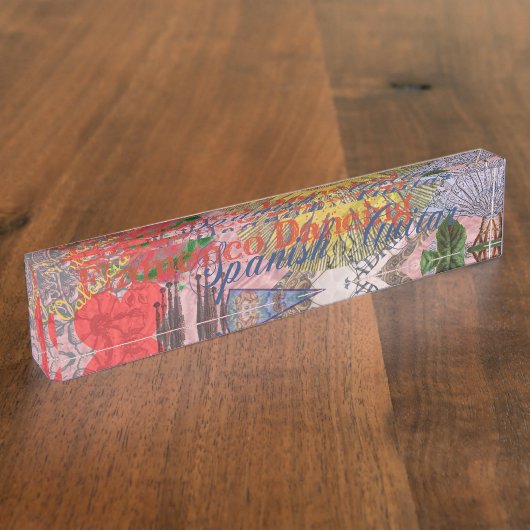 スペインサンシャイントラベスペインのルアート デスクネームプレート (側面)