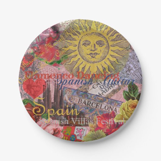 スペインサンシャイントラベスペインのルアート ペーパープレート (正面)