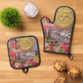 スペインサンシャイントラベスペインのルアート 鍋つかみ&鍋敷きセット (トップダウン)