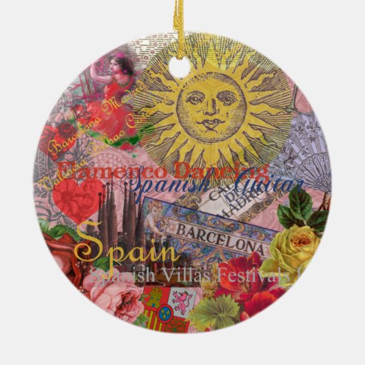 スペインサンシャイントラベスペインのルバケーション セラミックオーナメント (裏面)