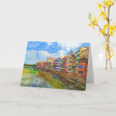 スペインジローナカラー鉛筆 カード (黄色い花)