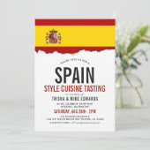 スペインスタイル料理 | パーティーフラグ招待状 招待状 (スタンド正面)