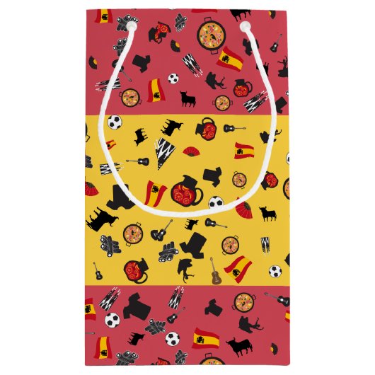 スペインスペインののアイテムを含む国旗 スモールペーパーバッグ (裏面)