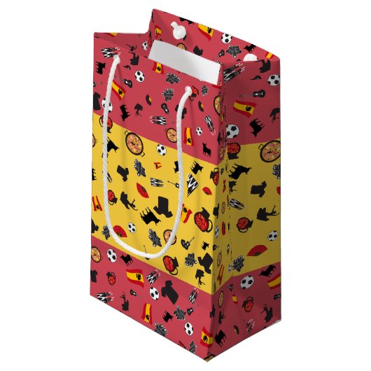 スペインスペインののアイテムを含む国旗 スモールペーパーバッグ (正面アングル)