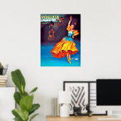 スペインスペインののアンダルシアでダンサー ポスター (ホームオフィス)