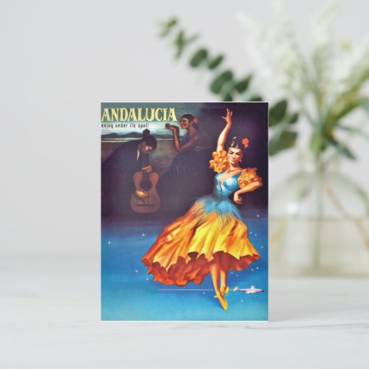 スペインスペインののアンダルシアでダンサー ポストカード (スタンド正面)