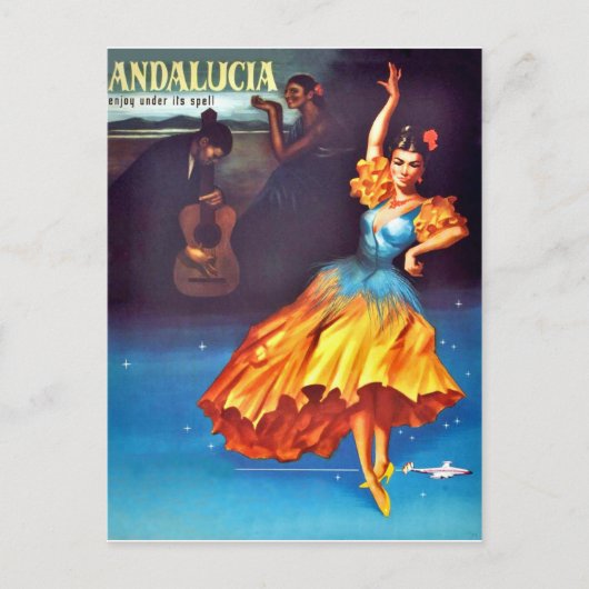 スペインスペインののアンダルシアでダンサー ポストカード (正面)