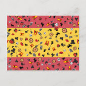 スペインスペインのの有名なアイテムを持つ国旗 ポストカード (正面)