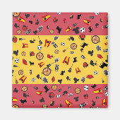 スペインスペインのの有名なアイテムを持つ国旗 マグネット (正面)