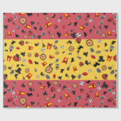 スペインスペインのの有名なアイテムを持つ国旗 ラッピングペーパー (フラット)