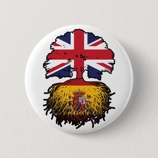 スペインスペインのイギリス英統一された国イギリス 缶バッジ (正面)