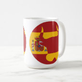 スペインスペインのタウロス国旗 コーヒーマグカップ (正面右)