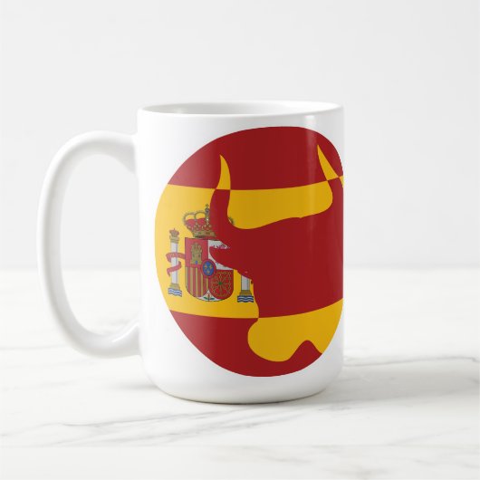 スペインスペインのタウロス国旗 コーヒーマグカップ (左)
