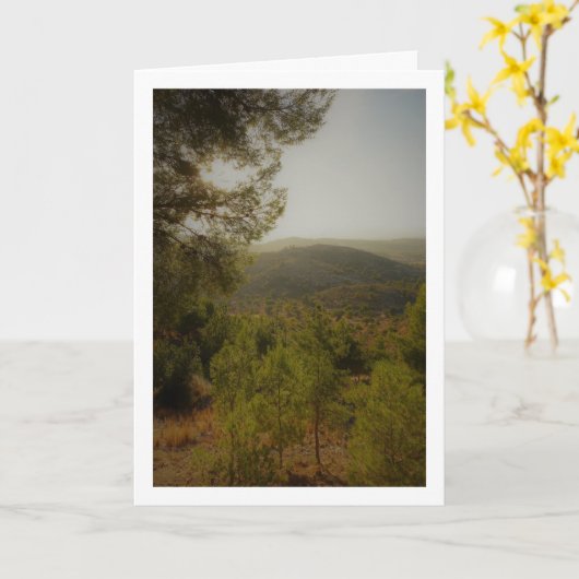 スペインスペインのバレンシア,カントリーポートレート カード (黄色い花)