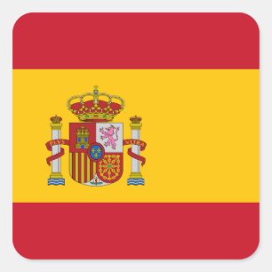スペインスペインのフラグ スクエアシール