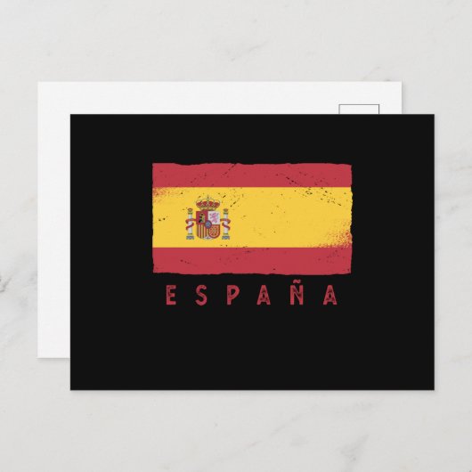 スペインスペインのヴィンテージギフトサッカー国旗 ポストカード (正面/裏面)