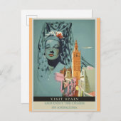 スペインスペインのヴィンテージ旅行ポスター ポストカード (正面/裏面)