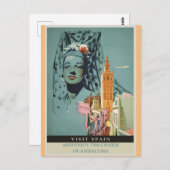 スペインスペインのヴィンテージ旅行ポスター ポストカード (正面/裏面)