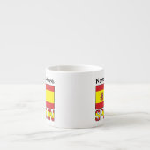 スペインスペインの国パーソナライズされた旗 エスプレッソカップ (正面)