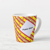 スペインスペインの国旗のタイルパーソナライズされた張 カフェラテマグ (右アングル)