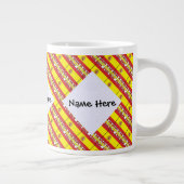 スペインスペインの国旗のタイルパーソナライズされた張 ジャンボコーヒーマグカップ (右)