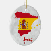 スペインスペインの国旗の地図クリスマス セラミックオーナメント (右)