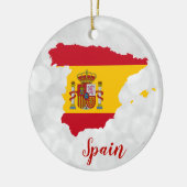 スペインスペインの国旗の地図クリスマス セラミックオーナメント (左)