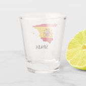 スペインスペインの国旗の地図 ショットグラス (裏面)