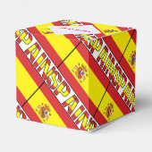 スペインスペインの国旗の赤いパーソナライズされたハート フェイバーボックス (裏面サイド)