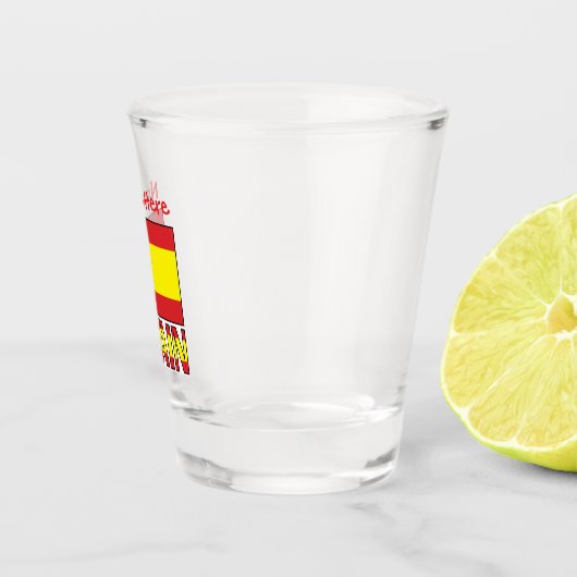 スペインスペインの国旗の赤パーソナライズされた色 ショットグラス (右)