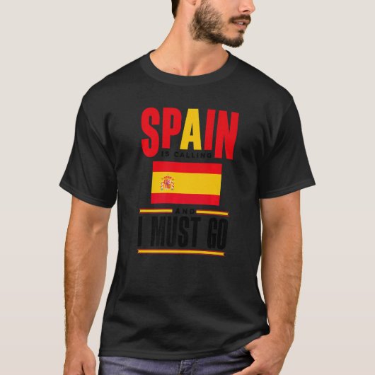 スペインスペインの国旗スペインが呼び出し中I Mu Tシャツ (正面)