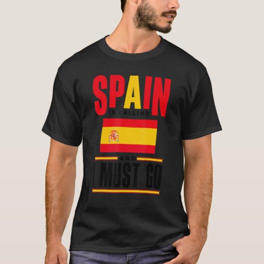 スペインスペインの国旗スペインが呼び出し中I Mu Tシャツ (正面)