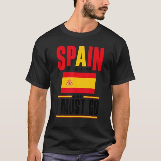 スペインスペインの国旗スペインが呼び出し中I Mu Tシャツ (正面)