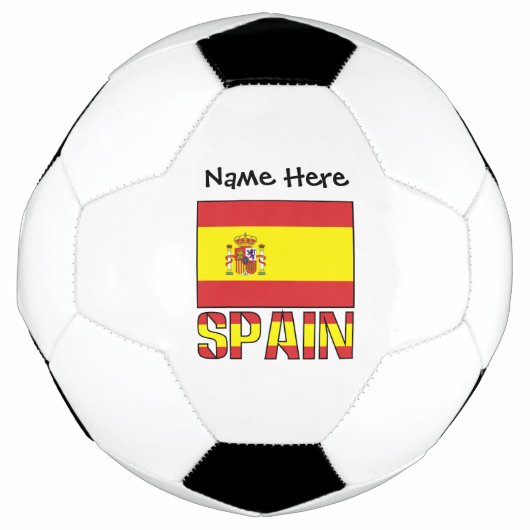スペインスペインの国旗パーソナライズされた サッカーボール (正面)