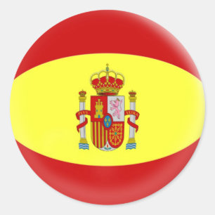 スペインスペインの国旗20枚 ラウンドシール