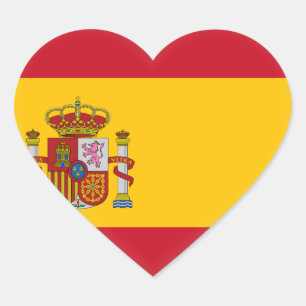 スペインスペインの国旗 ハートシール